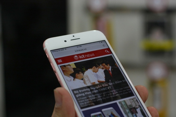 Chiêm ngưỡng iPhone 6s màu hồng tại Việt Nam Máy ép kính màn hình điện thoại di động nhập khẩu